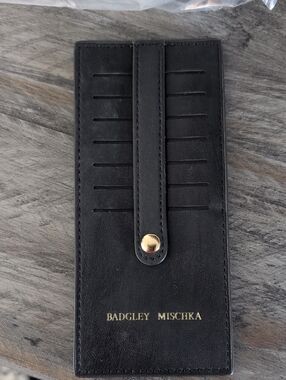 Badgley Mischka Black Card Holder